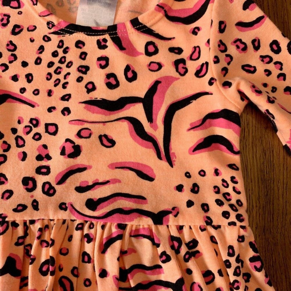 BONDS Tiger Dress Bodysuit Baby Girls 0-3 000 Orange Cat Print Wondersuit NWOT - Picture 3 of 5